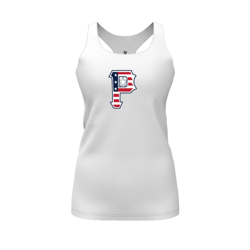 [FT0TRBWH-FYS-LOGO1] Decker Racerback Tank Top (Female Youth S, White, Logo 1)