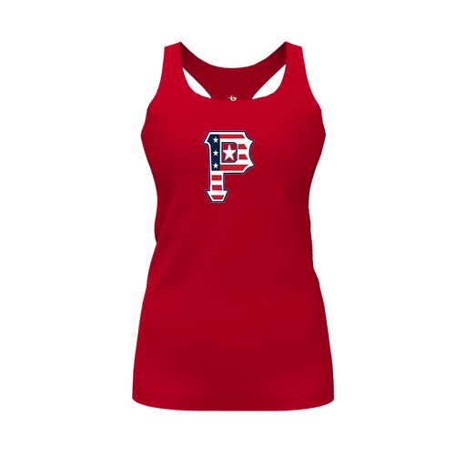 [FT0TRBRD-FYS-LOGO1] Decker Racerback Tank Top (Female Youth S, Red, Logo 1)