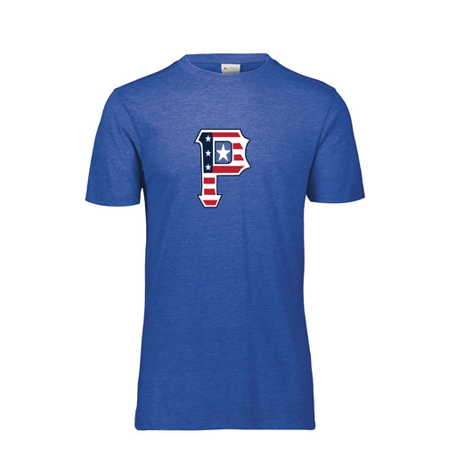 [FTSCUBRY-YS-LOGO1] Decker Youth Tri-Blend T-Shirt - Short Sleeve (Youth S, Royal, Logo 1)