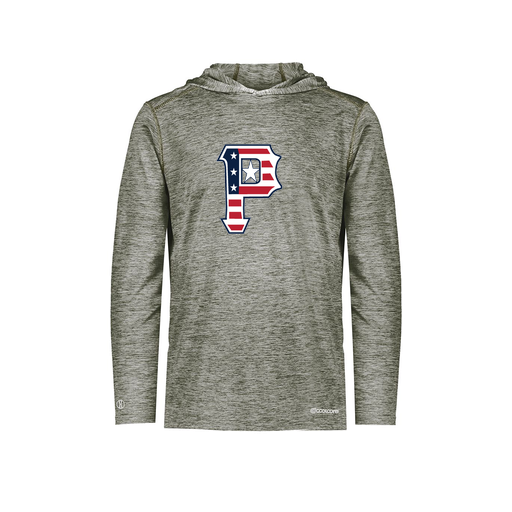 [FOLHCGGY-AS-LOGO1] Decker Men's Charge Hoodie (Adult S, Gray, Logo 1)