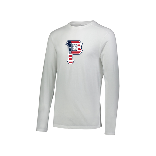 [FTLCUBWH-AXS-LOGO1] Decker Men's Tri-Blend T-Shirt - Long Sleeve (Adult XS, White, Logo 1)