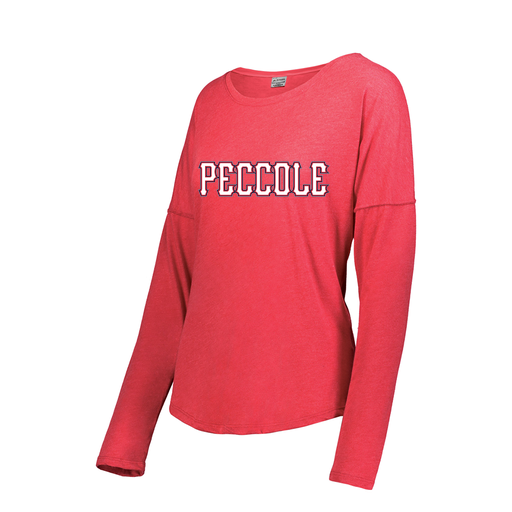 [FTLCUBRD-FAXS-LOGO2] Decker Women's Tri-Blend T-Shirt - Long Sleeve (Female Adult XS, Red, Logo 2)